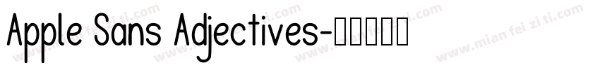 Apple Sans Adjectives字体转换
